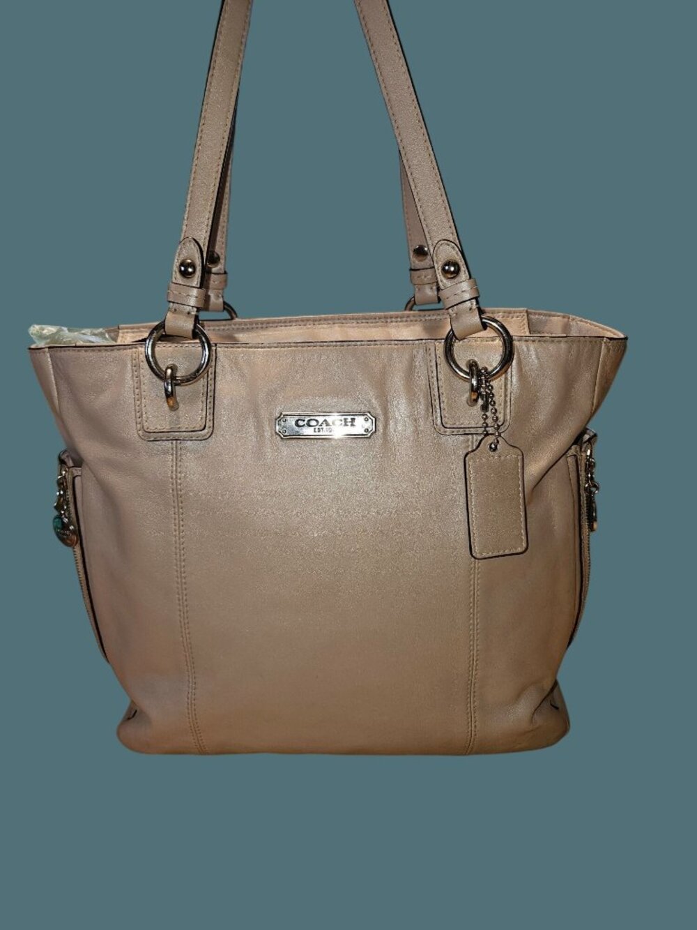 Coach Gallery Soft Leather Zipper Tote Shoulder Bag - Picture 3 of 16